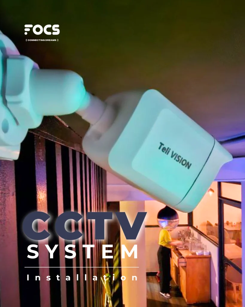 Lemon Dynasty Restaurant CCTV system installation with cabling.