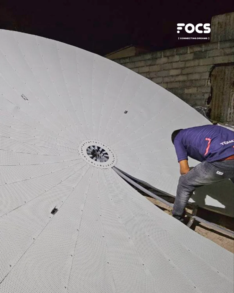 Dish antenna installation — photo 3